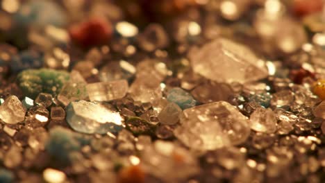 a stunning close-up of colorful crystals and minerals, showcasing the intricate textures and vibrant hues of nature's natural treasures in a captivating arrangement