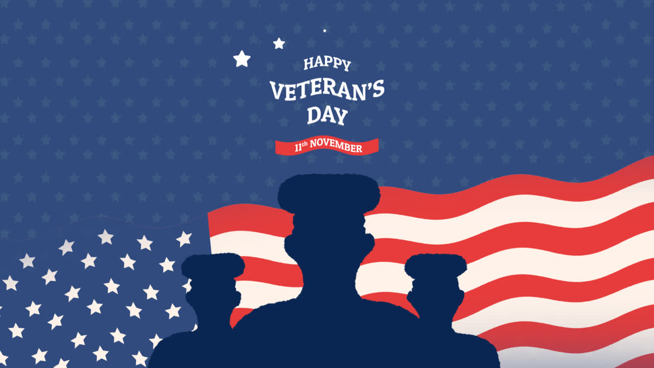 An animation of Hand drawn veterans day instagram story set