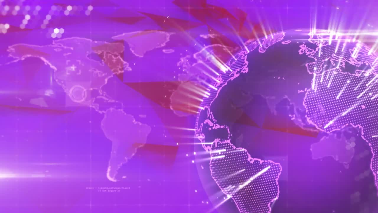 Animation of globe over world map | Premium Stock Video Footage