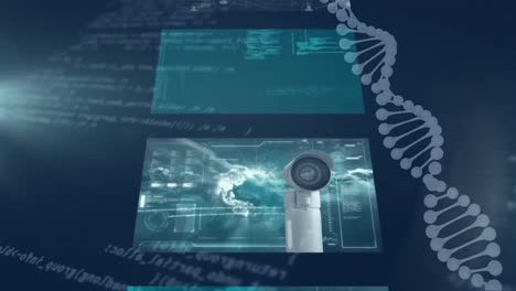 Animation-Des-DNA-Strangs-Und-Der-Verarbeitung-Medizinischer-Daten