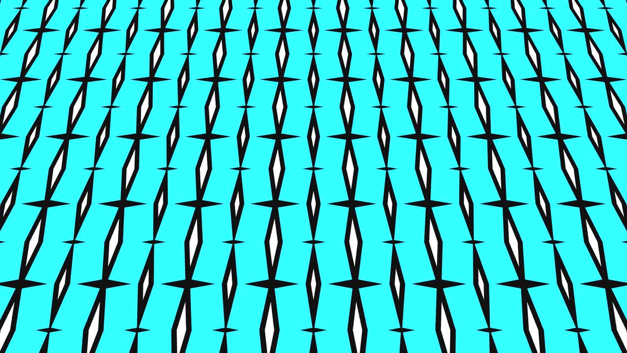 Graphic video pattern with geometric figures that tilts up and moves.