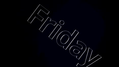 friday text on dark background