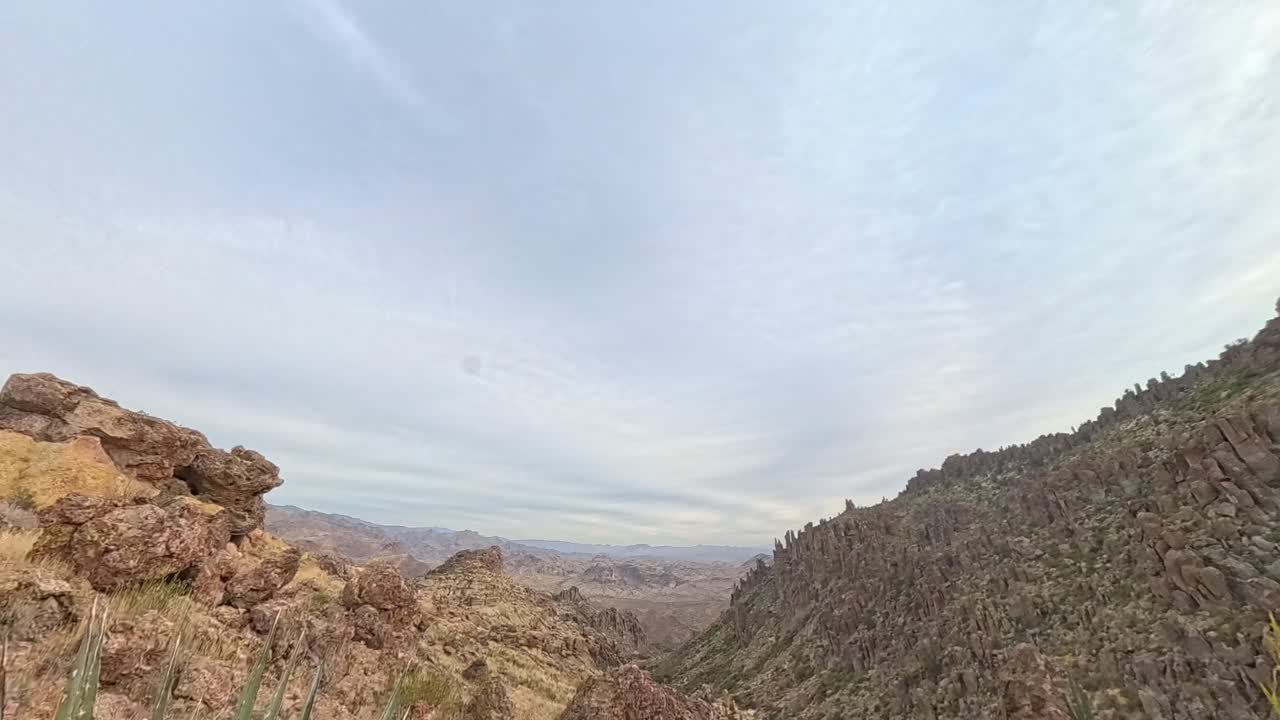 Cloud Time Lapse of agave on the Peralta Trail in the Superstition Mountains