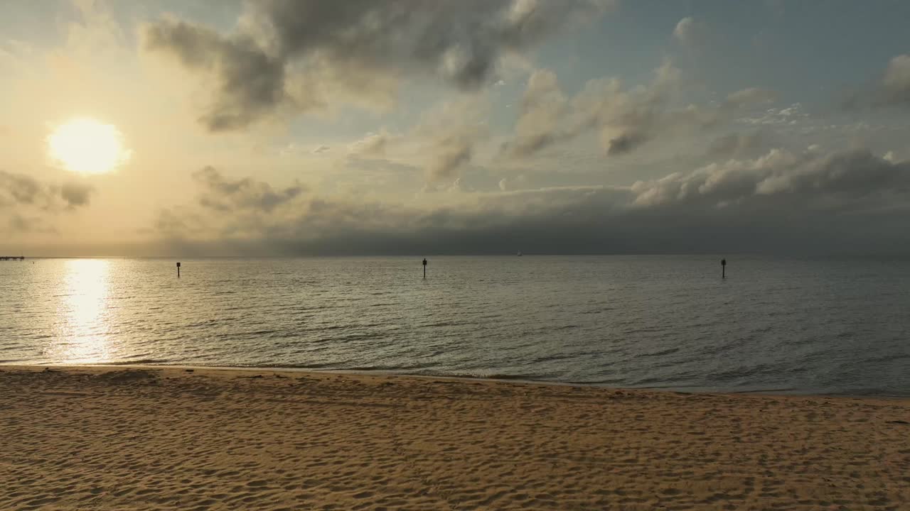 앨라배마주 페어호프 해변 근처의 일몰