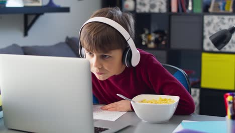 Video-of-boy-doing-homework-during-homeschooling