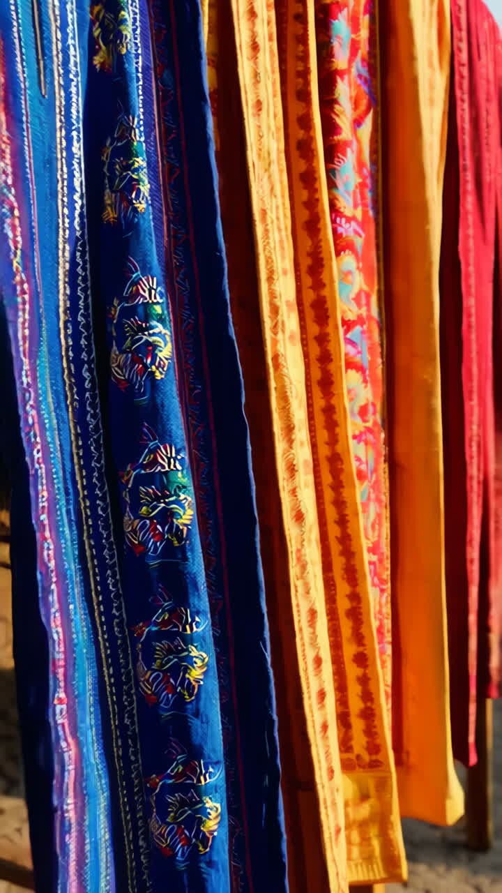 Tessuti Indiani Tradizionali Colorati