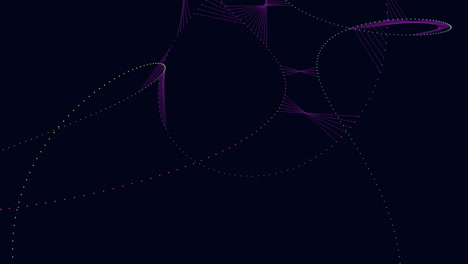 abstract blue and purple pattern with thin curved lines on dark background