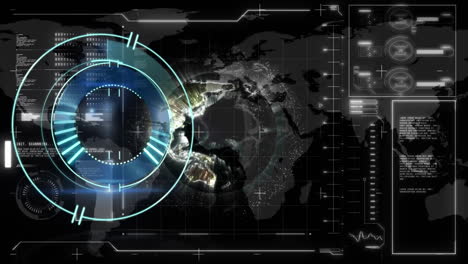animación del escaneo del alcance y el procesamiento de datos en la pantalla