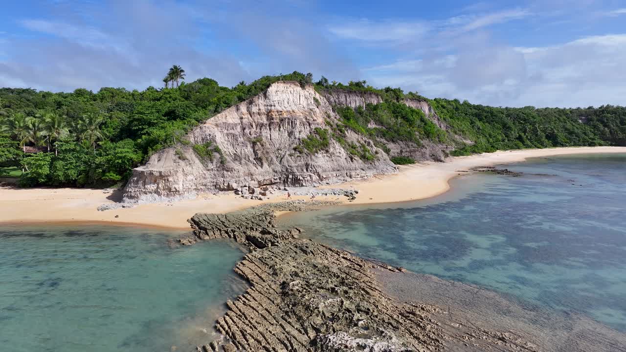 playa de espelho en el puerto seguro de bahía, brasil