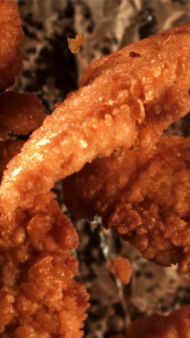 Close-up of Crispy Golden Fried Chicken Tenders