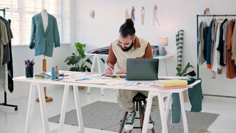 Mode,-Designerin-Und-Frau-Mit-Nähmaschine