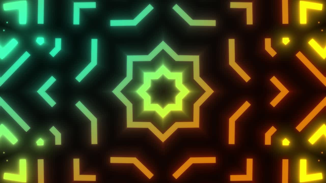 추상적인 네온 기하학적 패턴