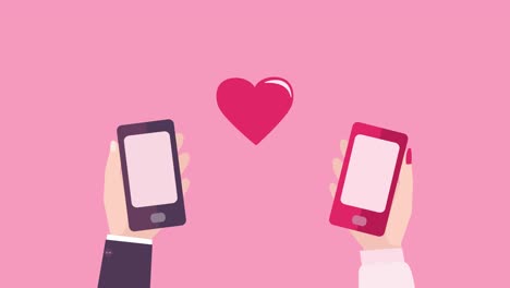남자와 여자의 만남과 사랑의 애니메이션