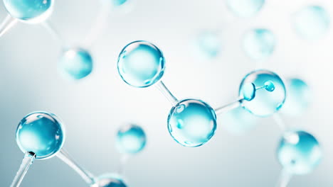 Transparent molecules background, 3d rendering