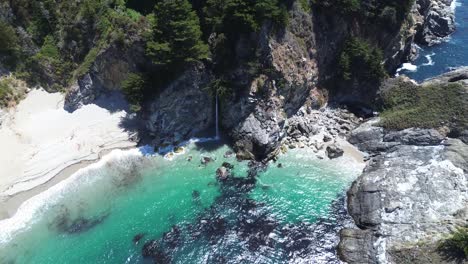 mcway waterfall, big sur, view from above