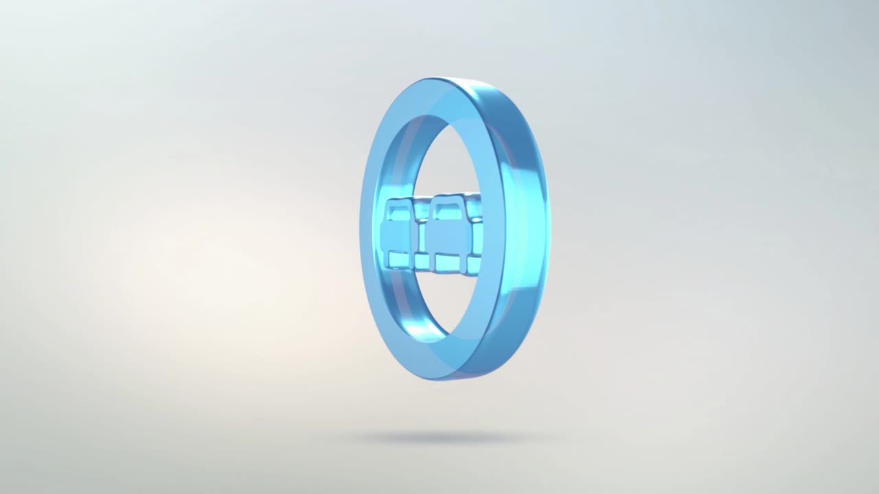 animación de la señal de adelantamiento, icono con canal alfa. señal de tráfico aislada