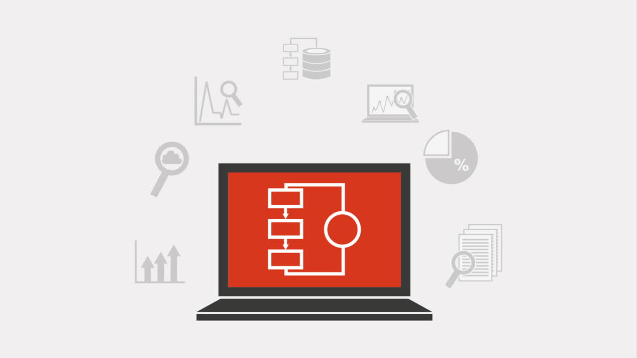 flujo de trabajo del proceso de análisis de datos en la computadora portátil