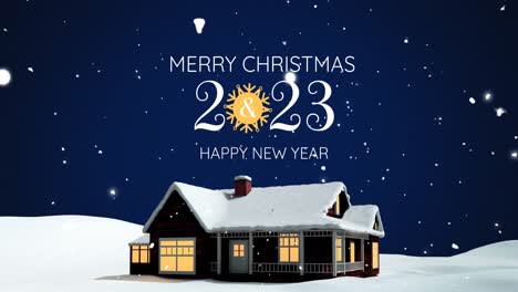 Animation-of-snow-falling-over-merry-christmas-text