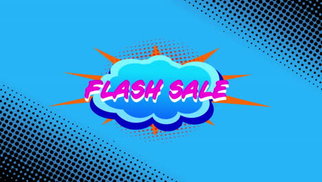 gráfico de venta instantánea en un banner en forma de nube