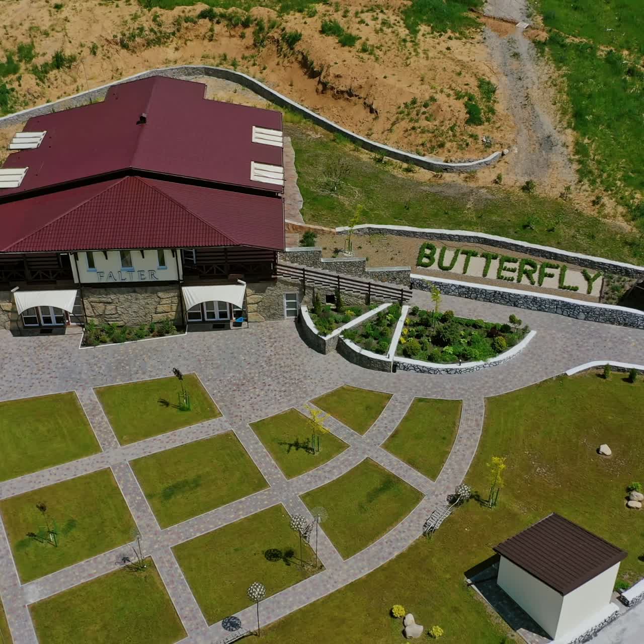 Aerial view of recreation center