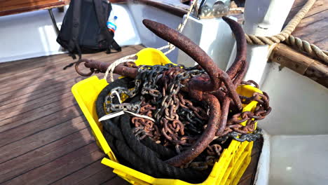 rusty boat anchor, metal marine docking anchoring equipment maritamine