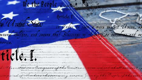 Schriftliche-Verfassung-Der-Vereinigten-Staaten-Und-Eine-Flagge-4k