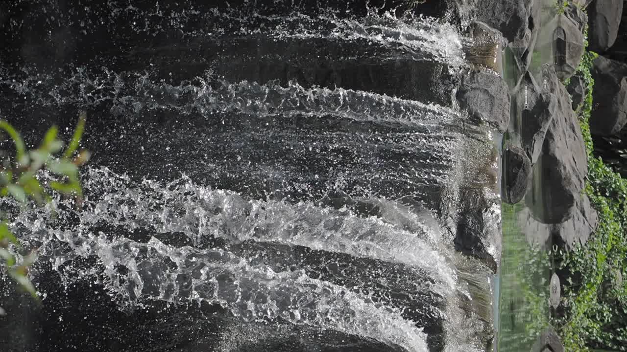 Waterfall cascading over rocks