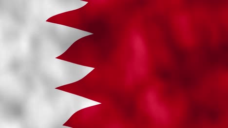 Animación-De-Primer-Plano-De-La-Bandera-Nacional-De-Bahrein,-Ondeando-En-Pantalla-Completa