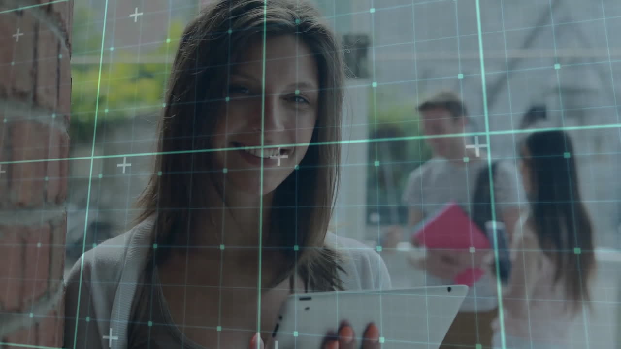 animación del procesamiento de datos en diversos estudiantes