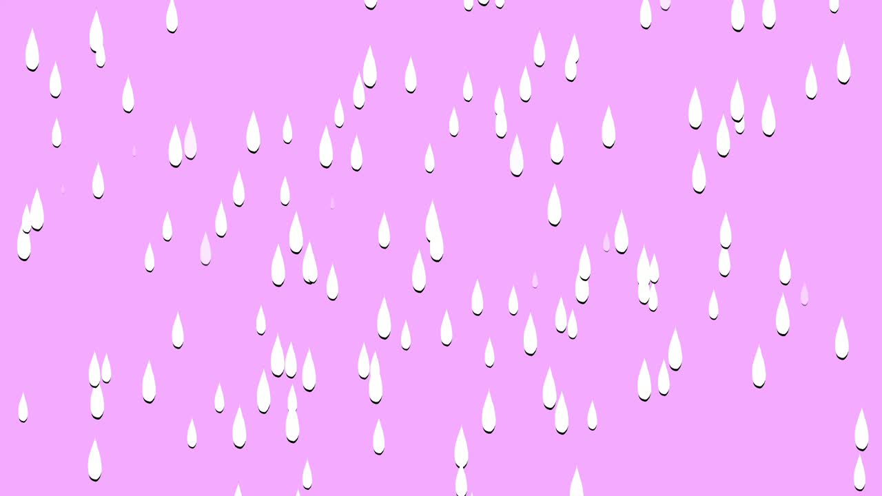 보라색 배경에 물방울 애니메이션 모션 그래픽