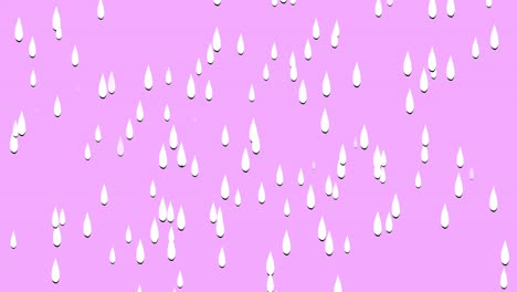 rain water drop animation motion graphics on purple background