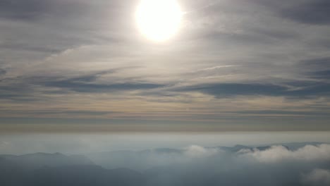 aerial views of the mountains in the spanish pyrenees in autumn