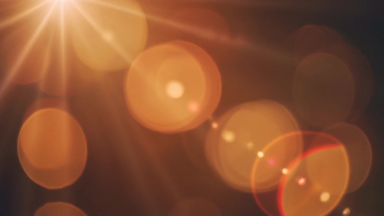 Fughe di luce dorate astratte e sovrapposizione di bagliore della lente