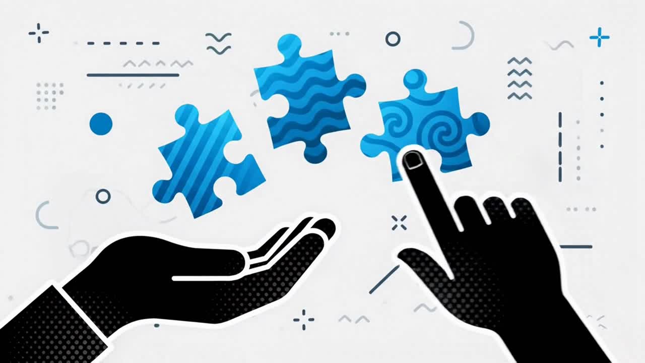 Business Strategy and Problem-Solving Concept with Jigsaw Puzzle Pieces