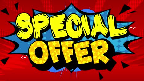 special offer - comic book words. sale, shopping, shop retail business concept.