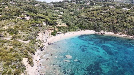 aerial view of elba island