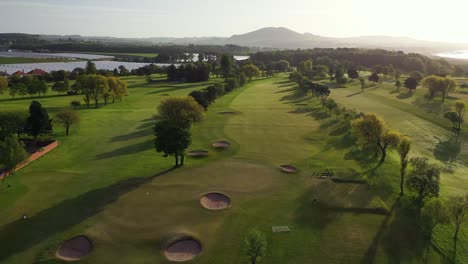 aerial view of parkland golf course