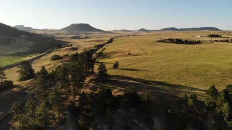 a reverse drone shot over a beautiful colorado valley