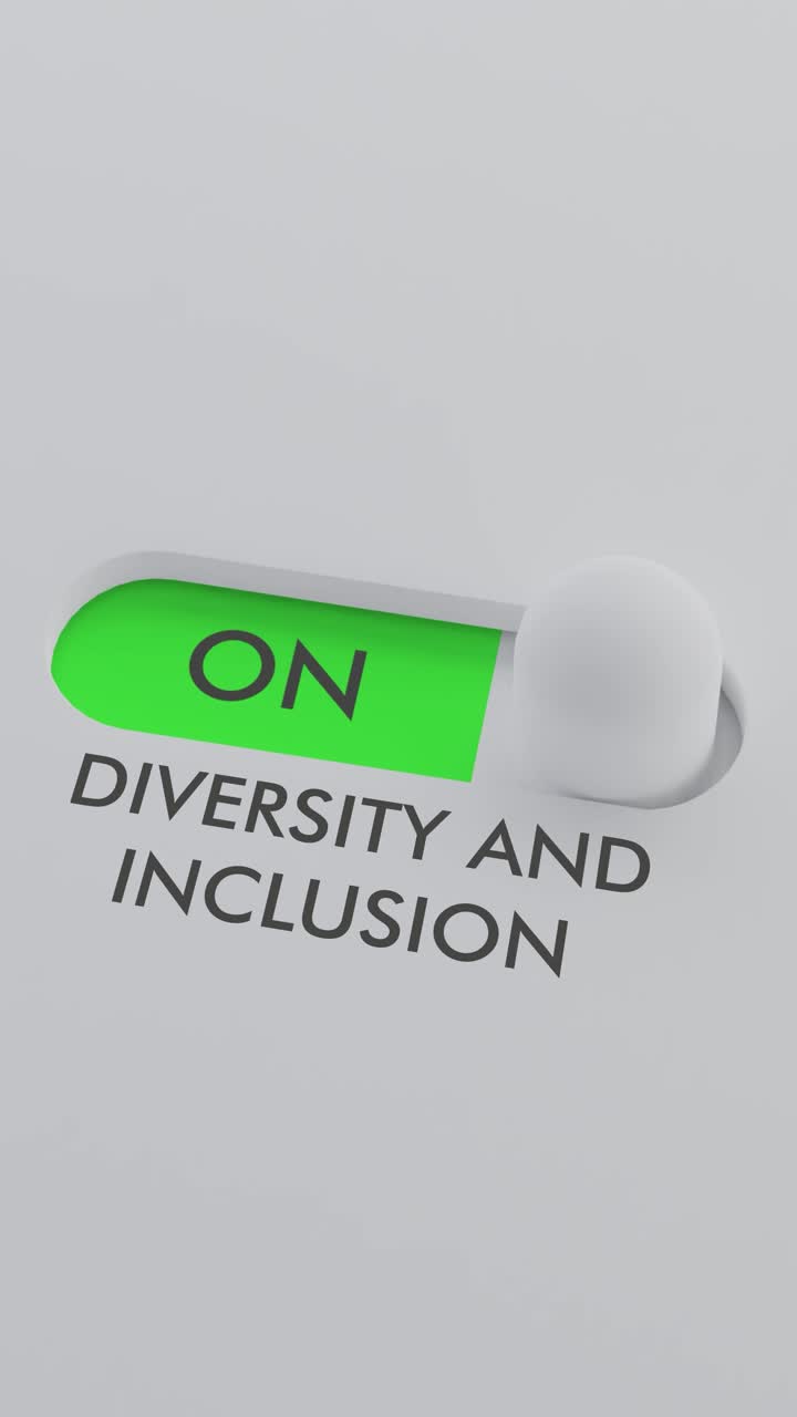 encendiendo el interruptor vertical de diversidad e inclusión