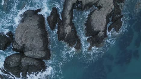 amazing scenery of rocky formations in ocean