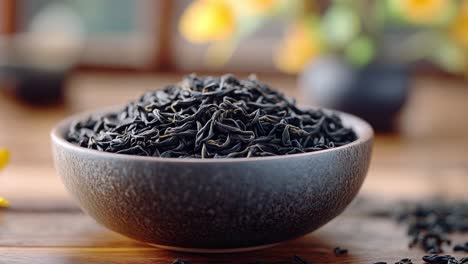 bowl of black tea
