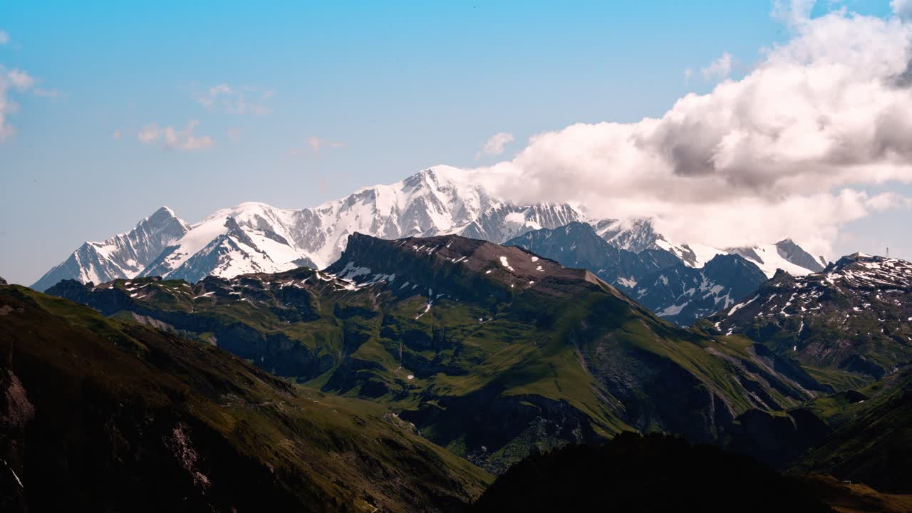 Time Lapse of Mont Blanc,  Auvergne-Rh&ocirc;ne-Alpes region