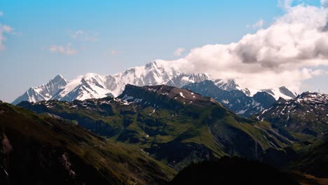 time lapse of mont blanc,  auvergne-rhône-alpes region