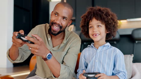 father and son enjoying video games together