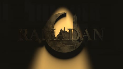 ramadan kareem islamic holy month eid greeting quran to muhammad 3d title render