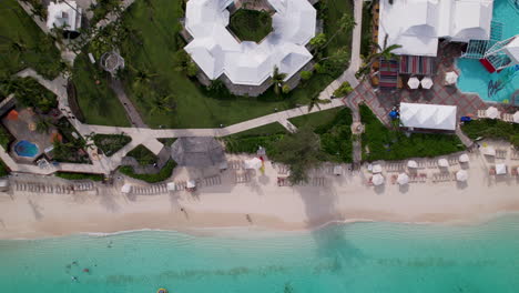 beaches turks and caicos islands - drone beach shot - overhead