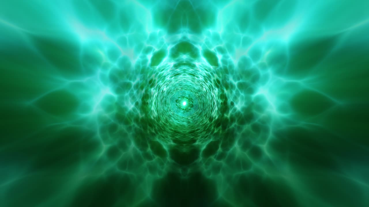 abstract seamless looping blue green space fantasy con textura tiene 3d underwater glass look tunnel fondo de bucles vj, 4k 3d rendering elegante y una especie de hipnótico túnel de luz futurista.