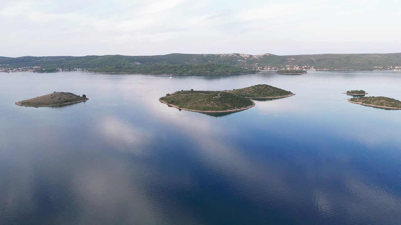 Marvelous aerial view on Croatian sea landscape and Mediterranean coastline