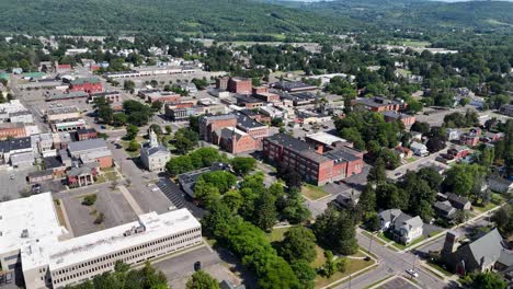 norwich new york downtown aerial drone