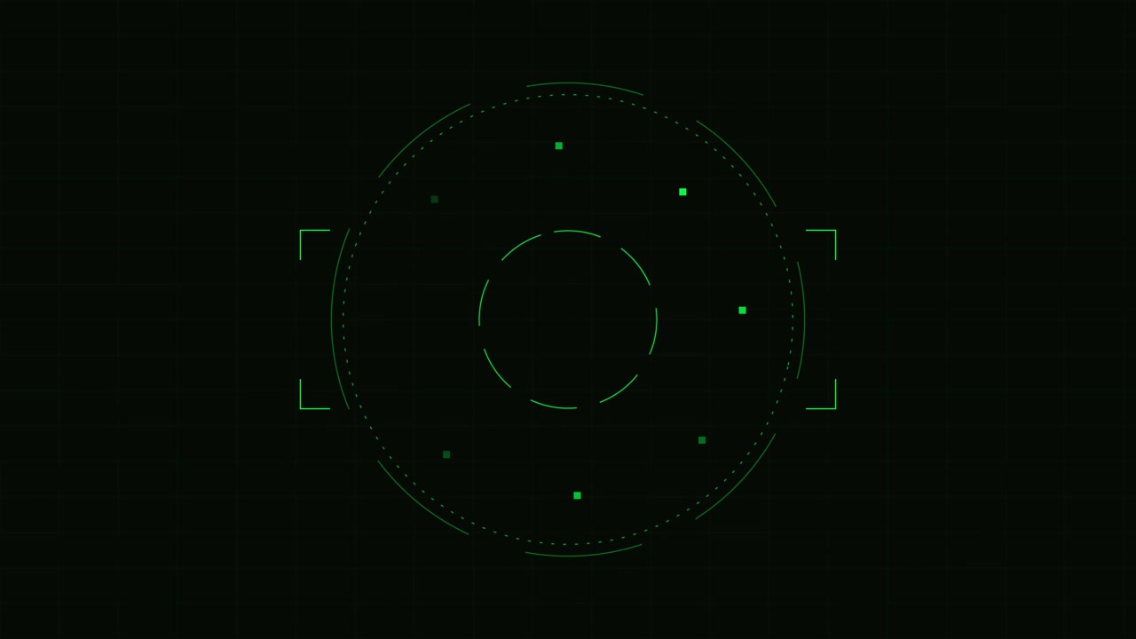 Digital HUD Interface with Rotating Circular Scanning Elements